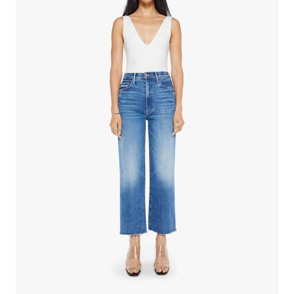 NEW MOTHER the maven ankle fray jeans in bitchin - Picture 1 of 3